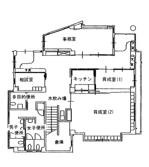 桂木児童館平面図1階